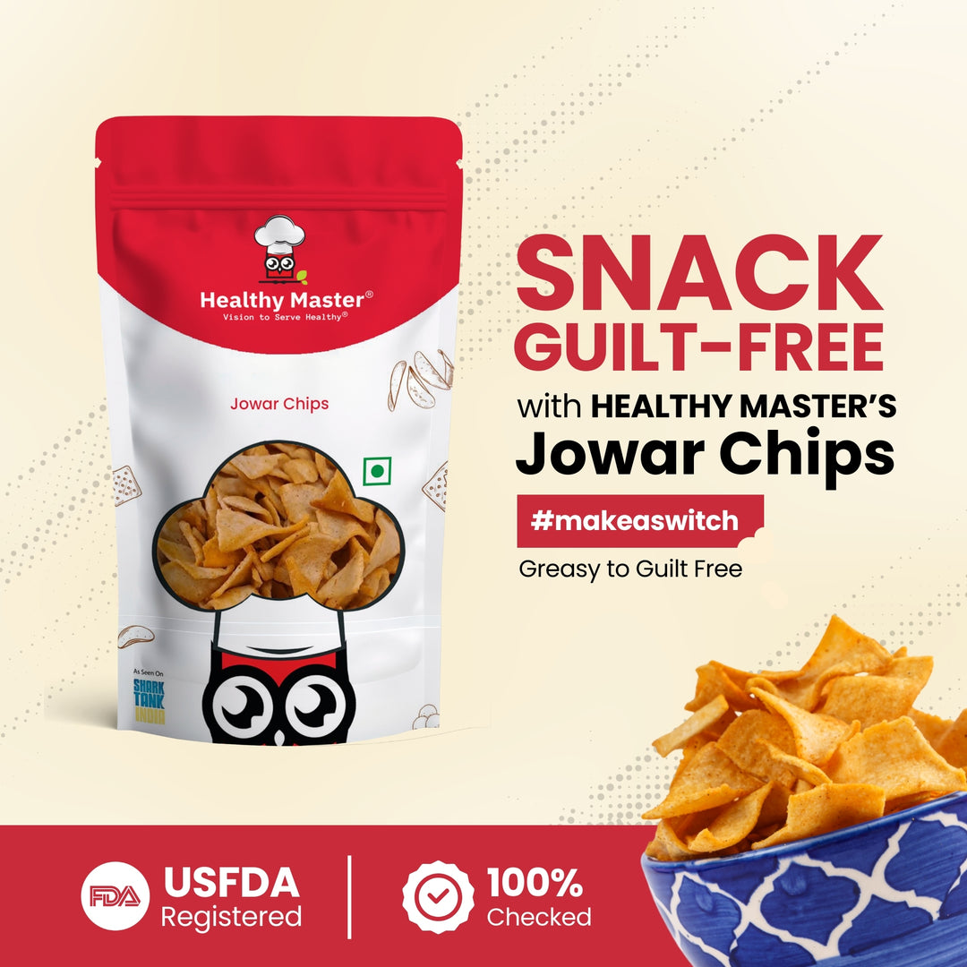 Healthy Master Light & Crispy Jowar Chips | Jain Friendly- 200 g
