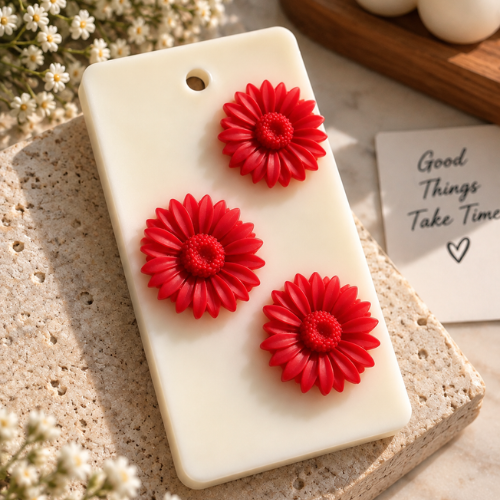Red Flower Wax Sachet | Decorative Fragrance Wax Sachet for Wardrobe, Room & Gifting