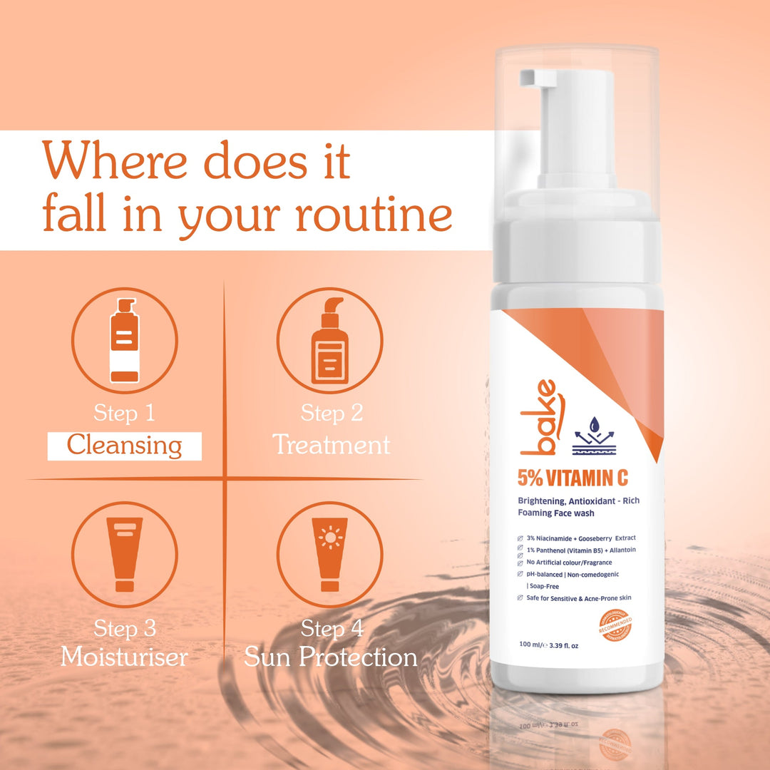5% Vitamin C Foaming Face Wash with 3% Niacinamide – 100ml