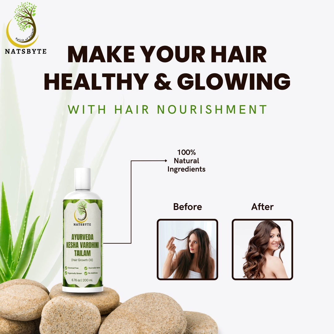 Natsbyte Ayurveda Keshvridhi Tailam (Hair Oil), Hair Regrowth 200 ml