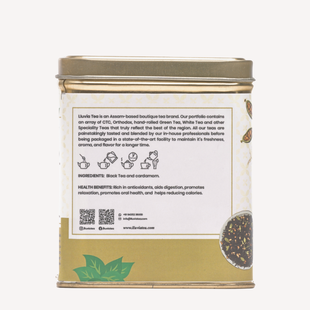 Lluvia Tea Cardamom Tea - Respiratory Support | Digestive Health | Oral Health Benefits (70 gm)