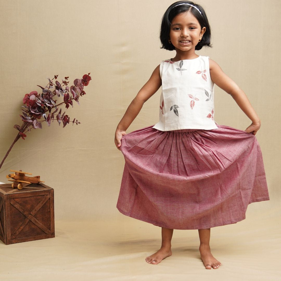 Twirl - Long Cotton Skirt for Girls
