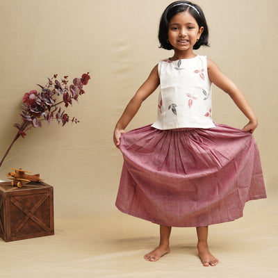 Twirl - Long Cotton Skirt for Girls