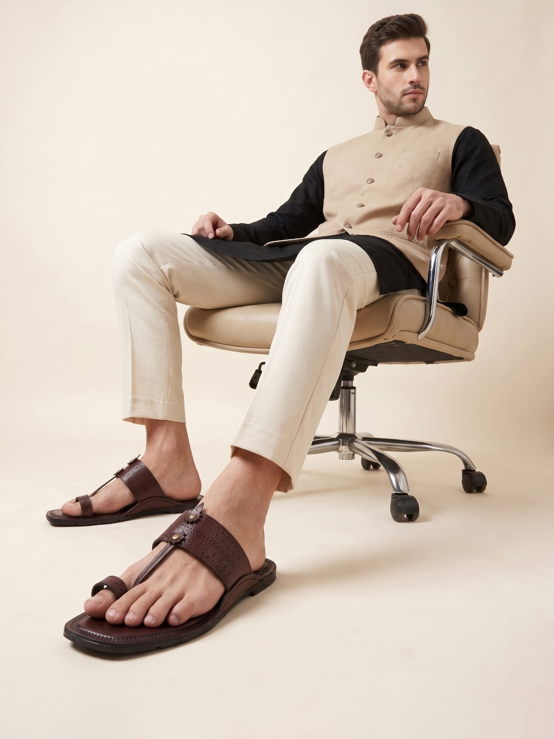 Raje Cherry Brown Kolhapuri Chappal