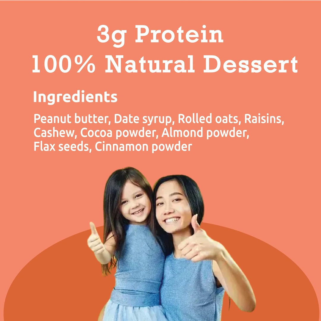 Gladful Date nut squares - cocoa and peanut - pack of 1