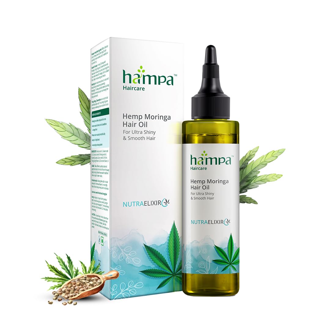 Hampa Hemp Moringa Hair Oil - 100ml Bottle