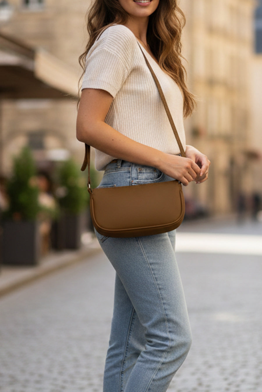 Baby Sling Vegan Leather Shoulder Bag