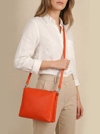 Dual Sling Vegan Leather Crossbody