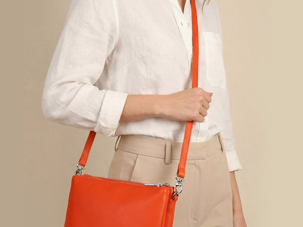Dual Sling Vegan Leather Crossbody