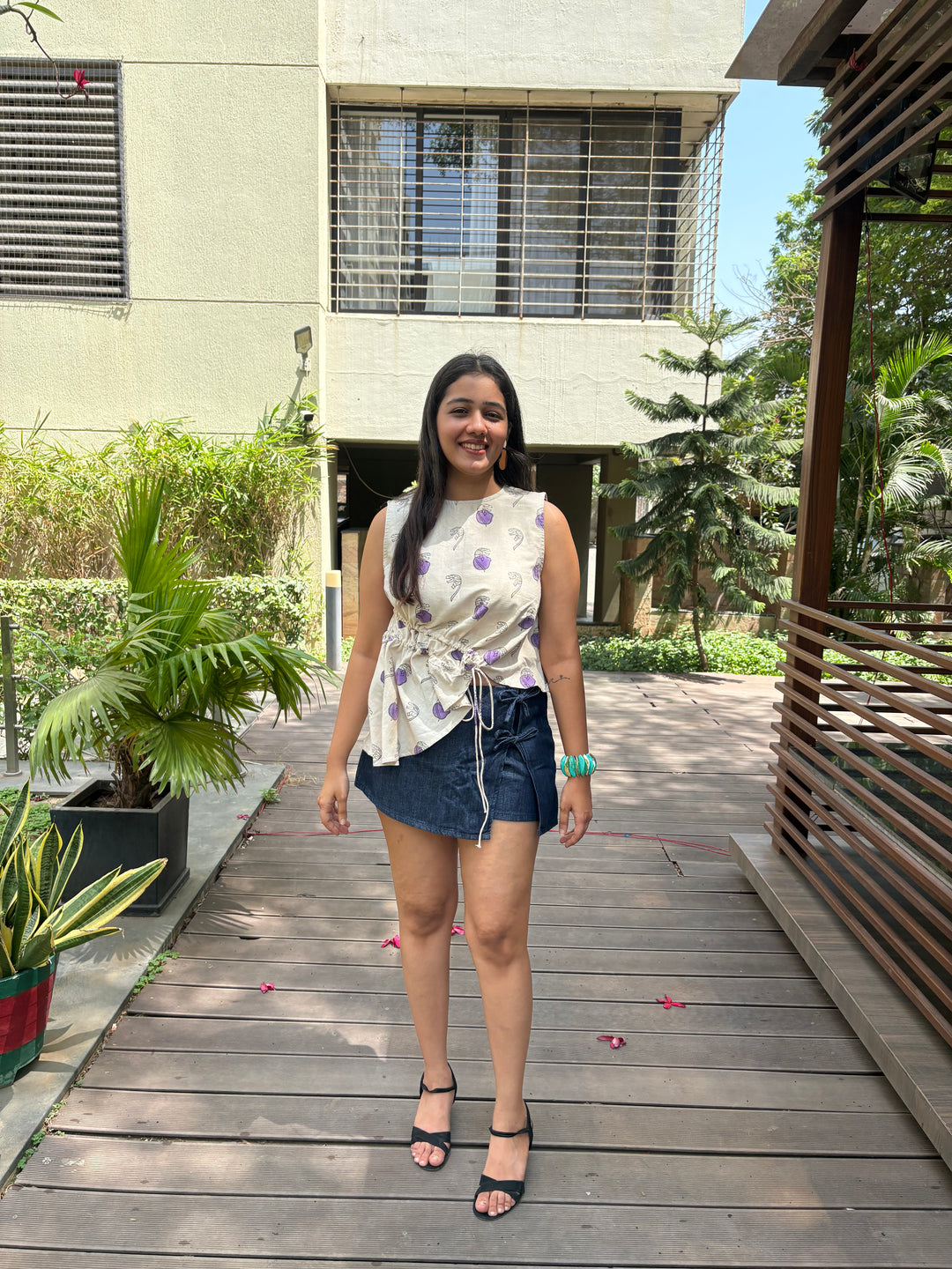 Lavender Polka Top