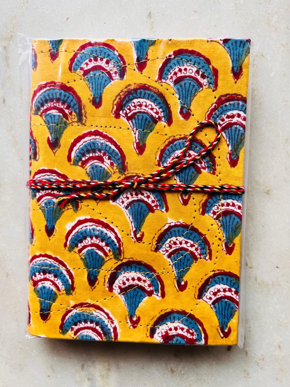 Handcrafted Fabric Diary | 18 × 13 cm | Peekaboo | Softbound with Strings