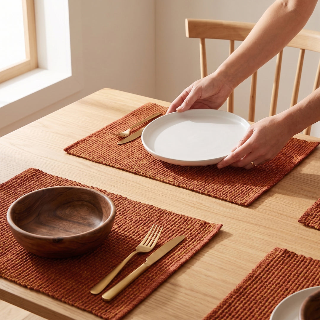 Cotton Woven Placemats Set of 4