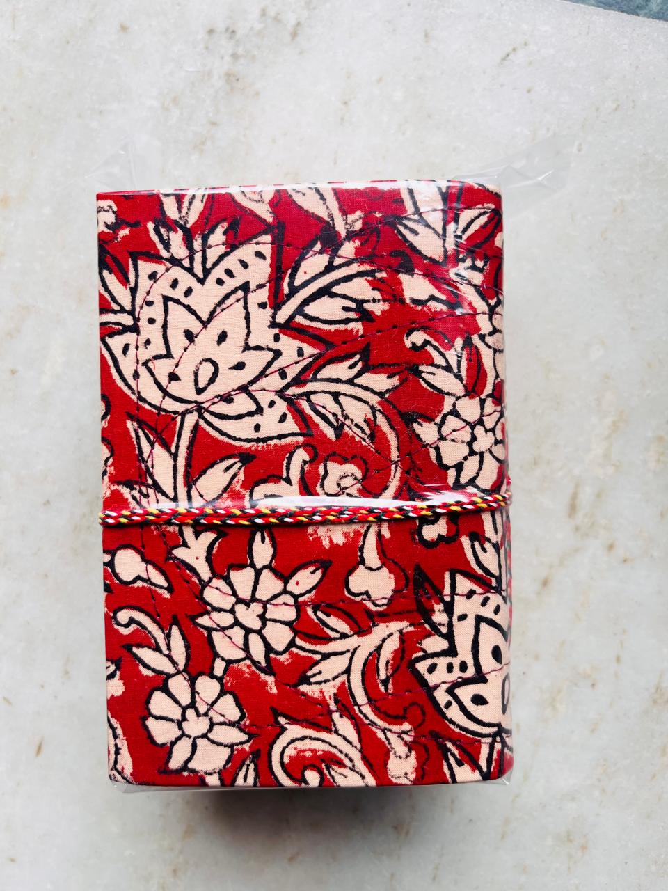 Set of 2 Handcrafted Fabric Diary | 15 × 10 cm | Peekaboo | Softbound with Strings