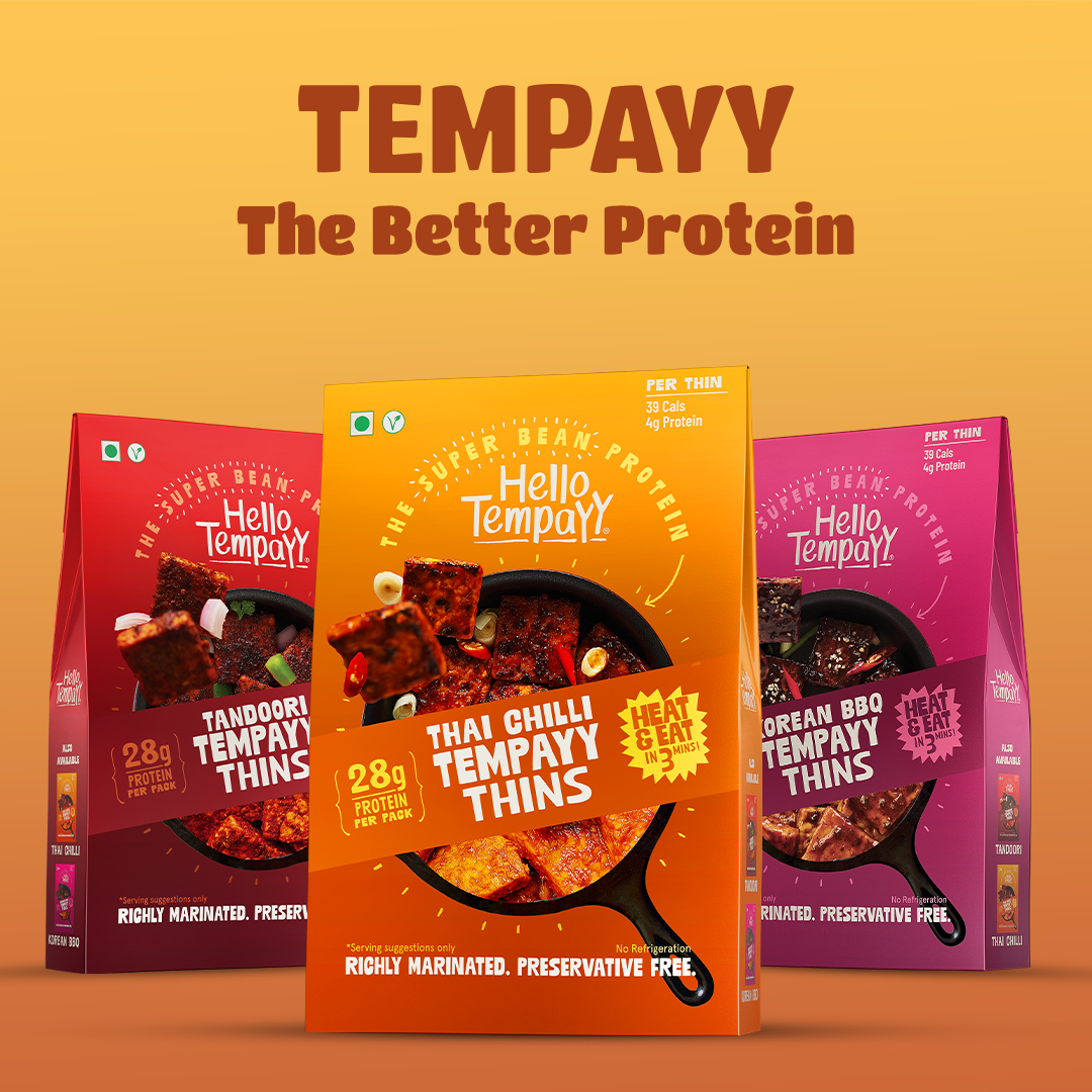 Hello Tempayy Thai Chilli Tempeh Thins | Heat & Eat | 150 g