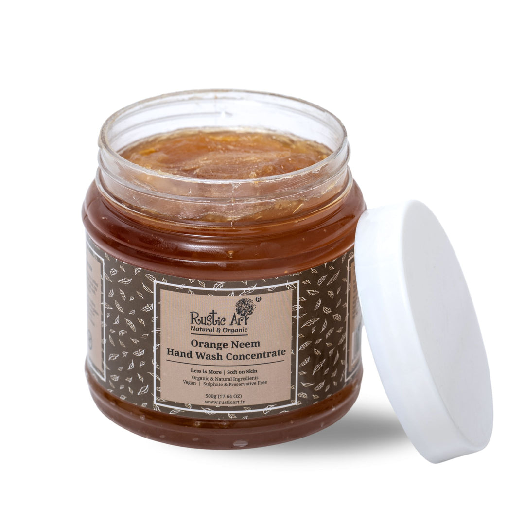 Rustic Art Orange Neem Hand Wash Concentrate (DIY Refill pack) (500gm)