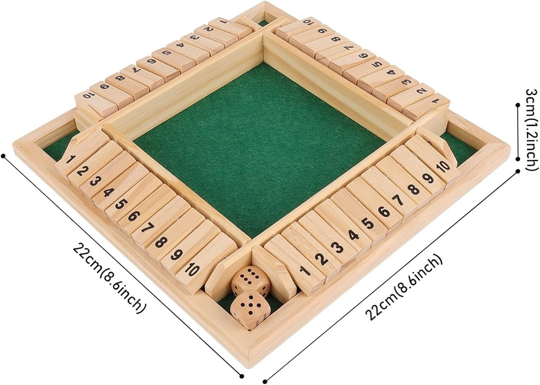 Wudly Wooden Classic Shut the Box Dice Game