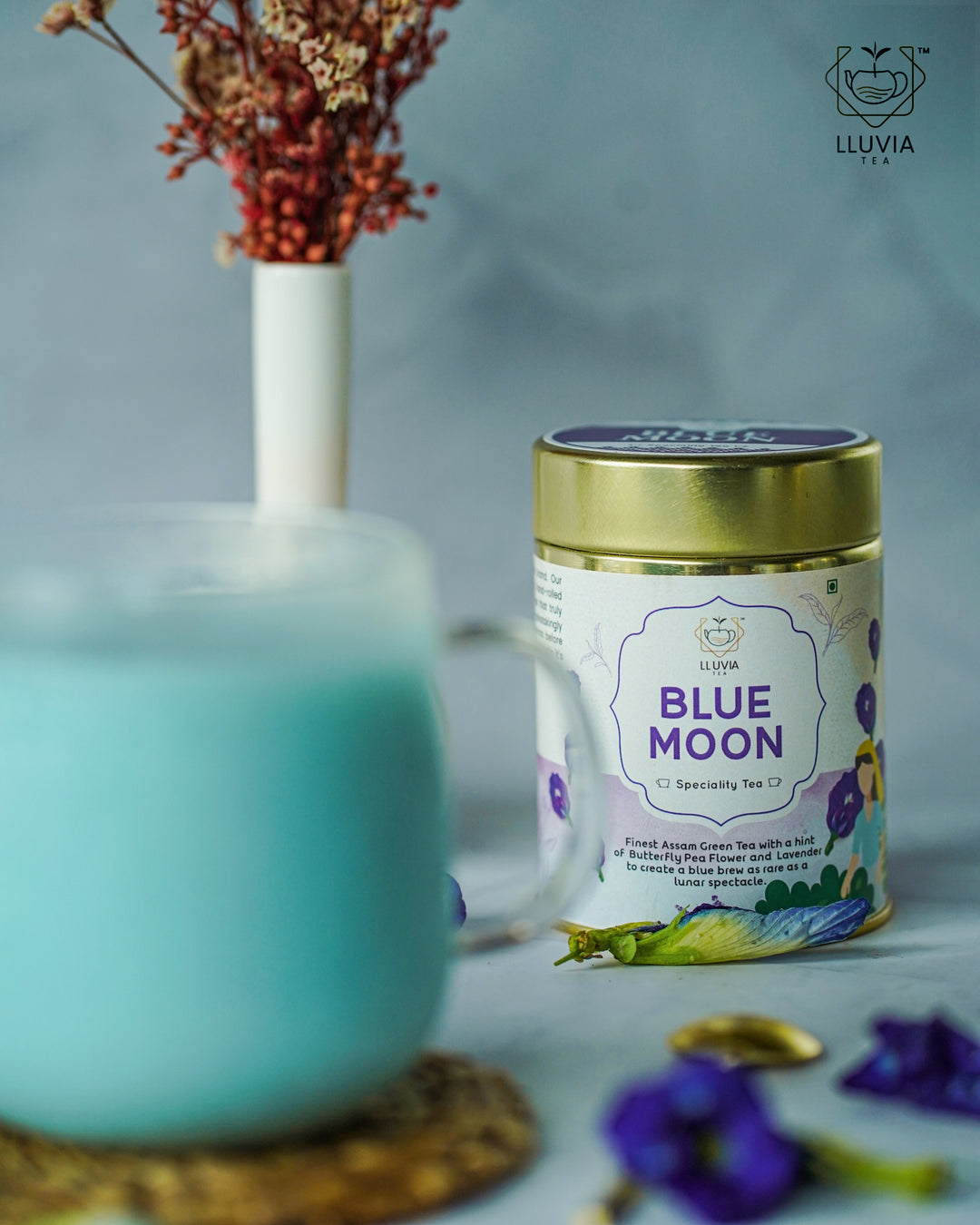 Lluvia Tea Blue Moon Tea - Weight Loss | Skin Glow | Mind Relax (50 gm)