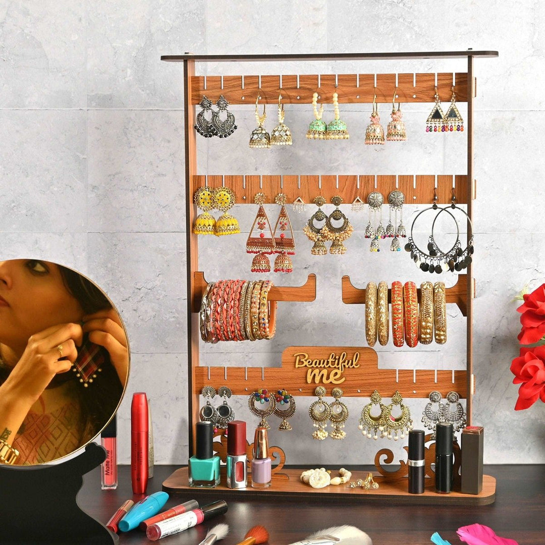 Gift Kya De Elegant Jewelry Stand Organizer for Women | Jewelry Holder for Necklaces, Bracelets, Earrings and Bangles (DIY)