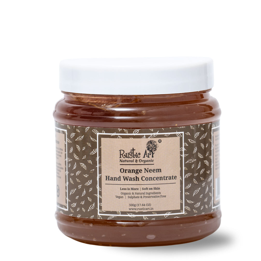 Rustic Art Orange Neem Hand Wash Concentrate (DIY Refill pack) (500gm)