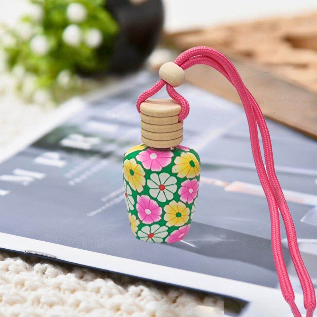 Aesthetic living car aromatizer / diffuser bottle with essential oil(vase shape-15ml+ essential oil 15ml)