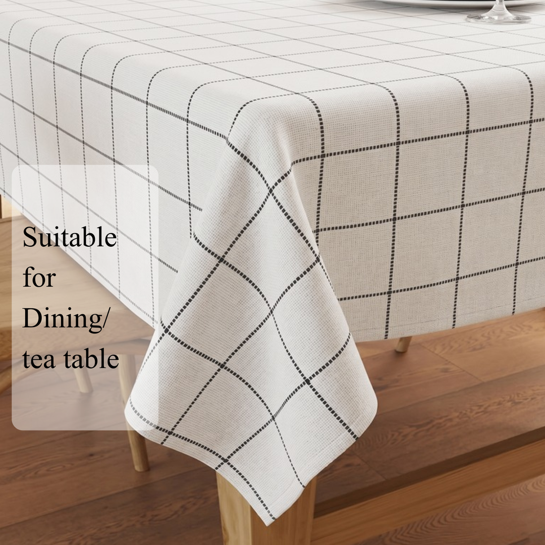 Country Village Yarn Dyed Checkered Table Cloth 60x90 Inch Rectangular| Washable Dining Table Cover| Dining cloth | 6 seater table cloth