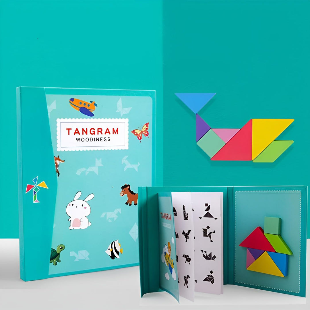 Wudly Wooden Magnetic Tangram Puzzle