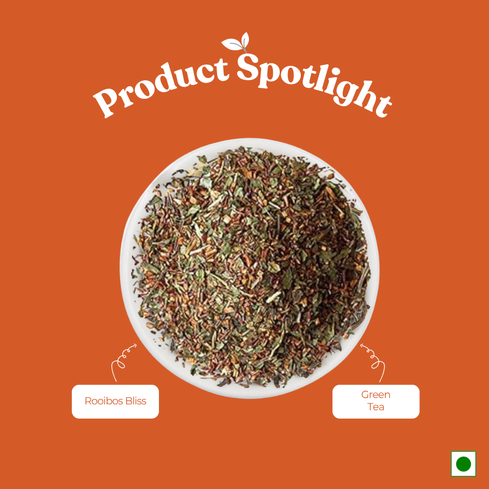 Lluvia Tea Rooibos Bliss Tea - Improves Skin Health | Digestive Support | Caffeine-Free Energy (50 gm)