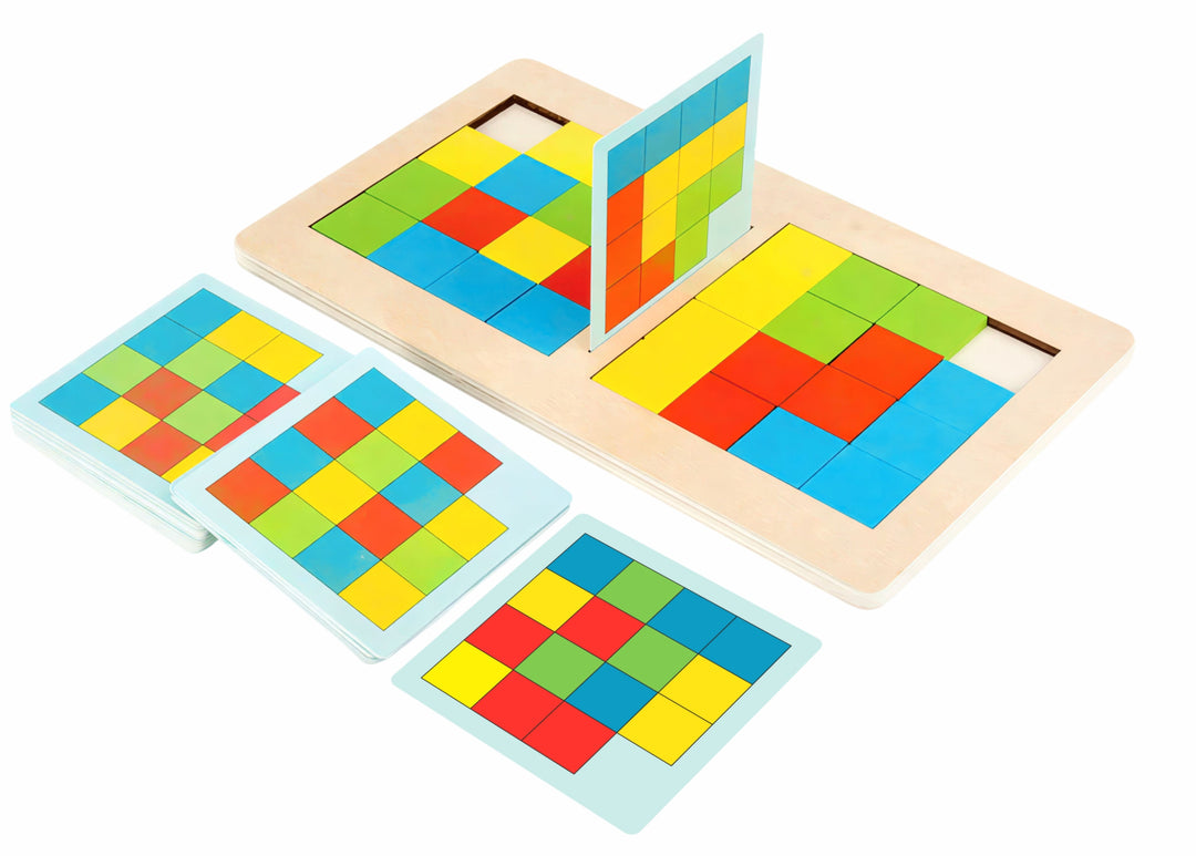 Wudly Toys Wooden Cube Battle Game | Colour Pattern Matching