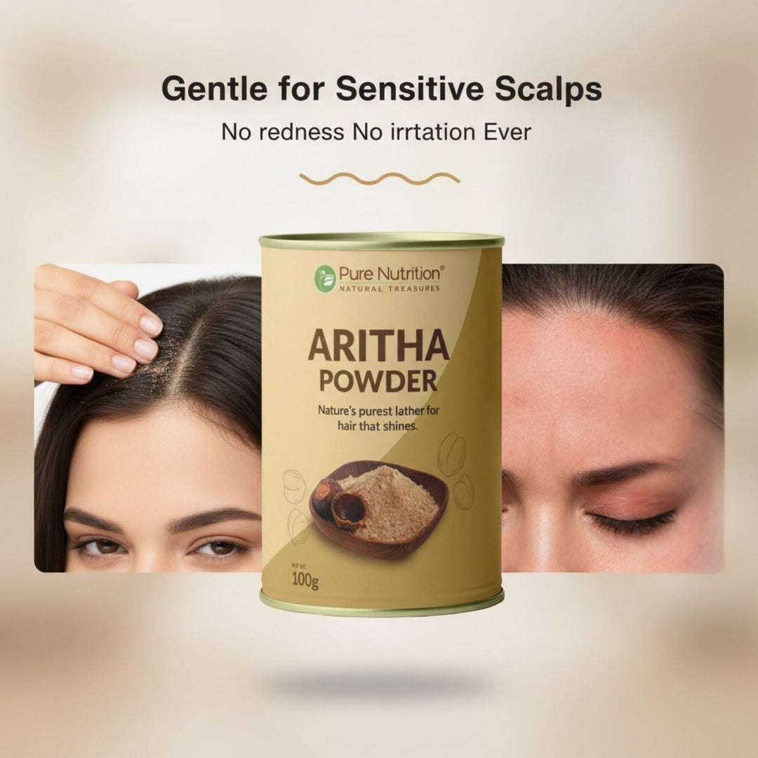 Pure Nutrition Aritha Powder (Sapindus Mukorossi) – Natural Herbal Hair Cleanser