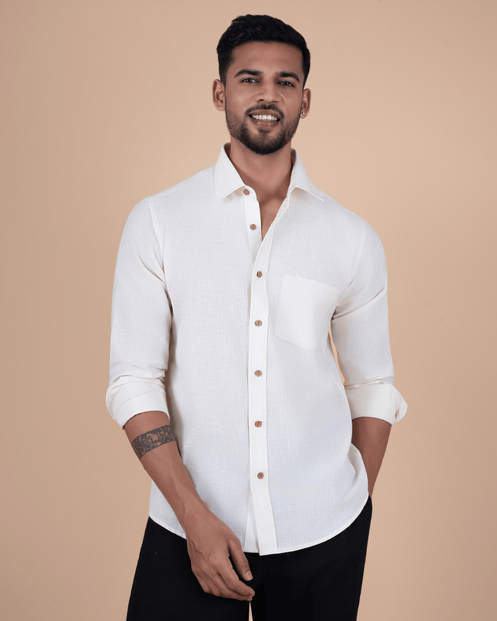 Natural Raw Full Sleeve Shirt