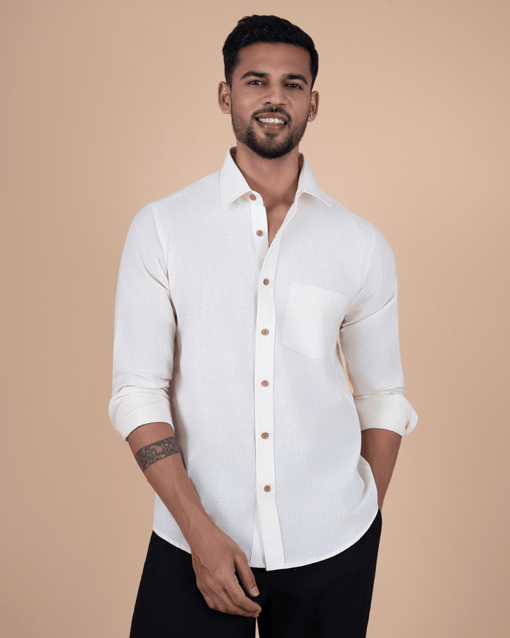 Natural Raw Full Sleeve Shirt image