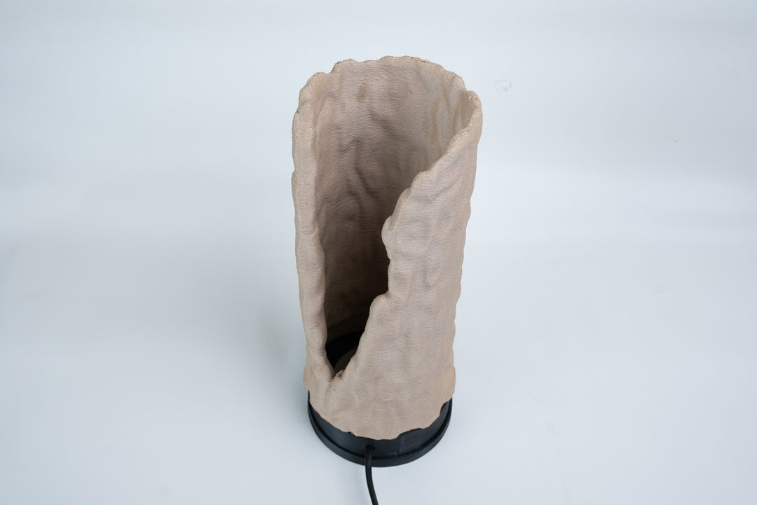 Fissured Timber Table Lamp | Designer LED Table Light