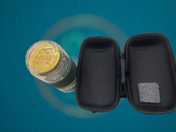 Glass Tea Cup Set With Tea Container & Carry Pouch
