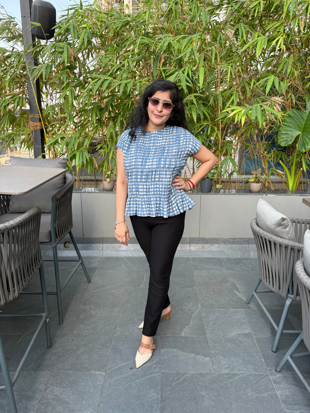 Bluebell Gingham Top