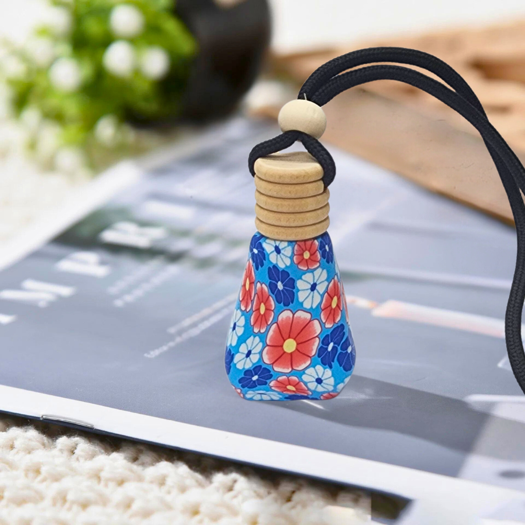 Aesthetic living car aromatizer / diffuser bottle with essential oil(vase shape-15ml+ essential oil 15ml)