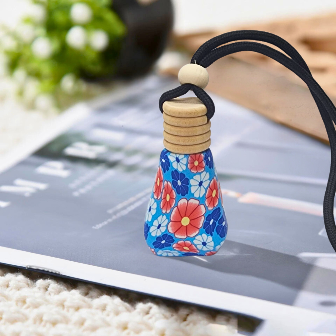 Aesthetic living car aromatizer/diffuser bottle with essential oil(vase shape-15ml+ essential oil 15ml)