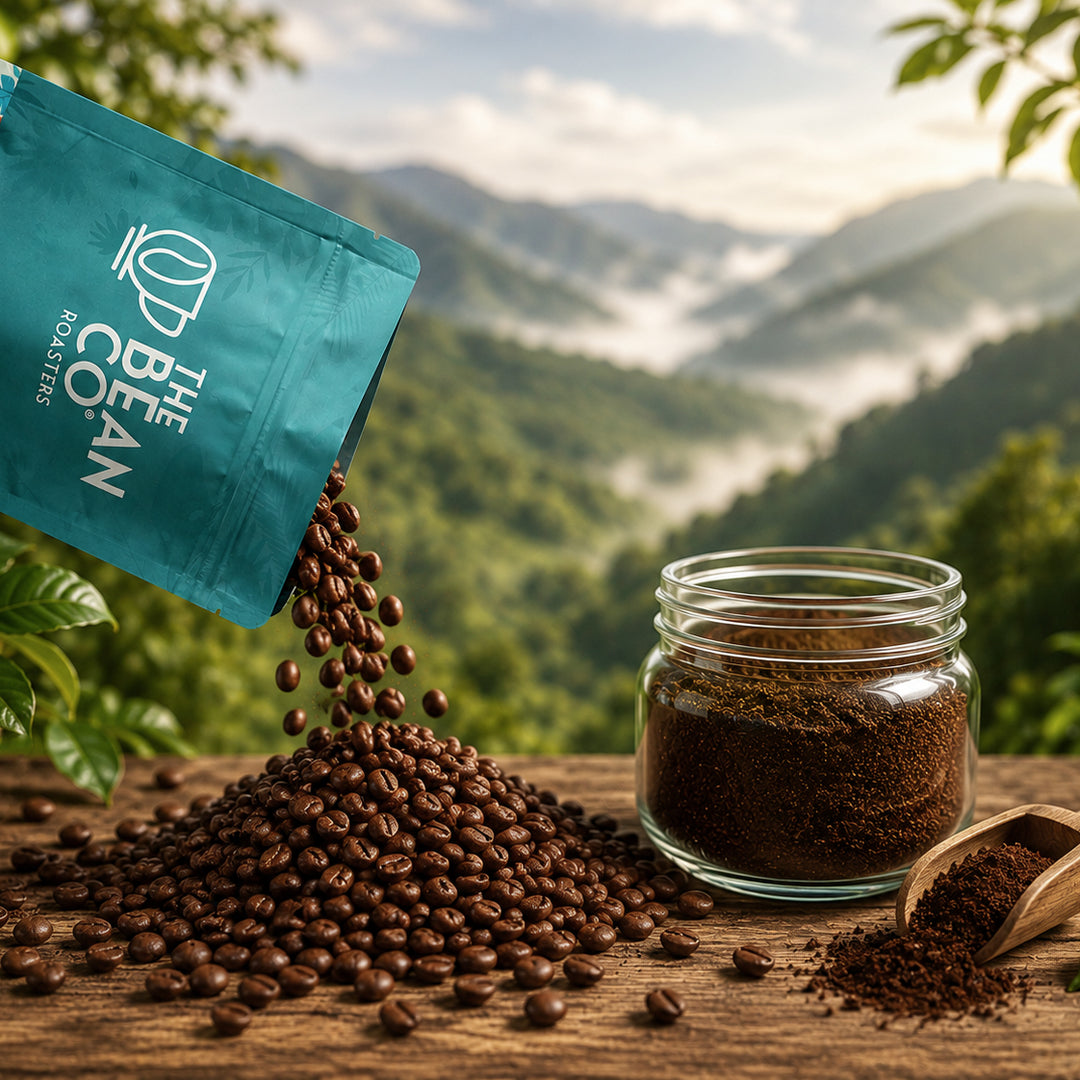 The Bean Co Roasters Whiskey Barrel Fermented Roasted Coffee | Medium Roast | 100% Arabica | Roasted Coffee Beans