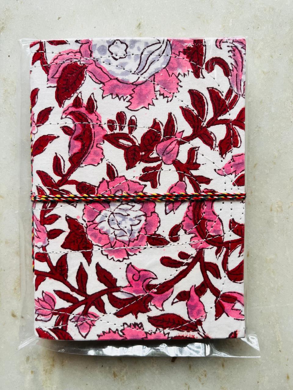 Handcrafted Fabric Diary | 18 × 13 cm | Peekaboo | Softbound with Strings