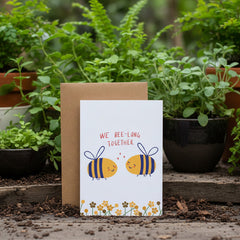 We Bee Long Together Plantable Greeting Card