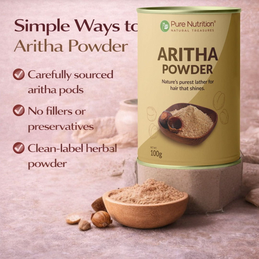 Aritha Powder (Soapnut)  Natural Ayurvedic Hair Wash & Cleanser