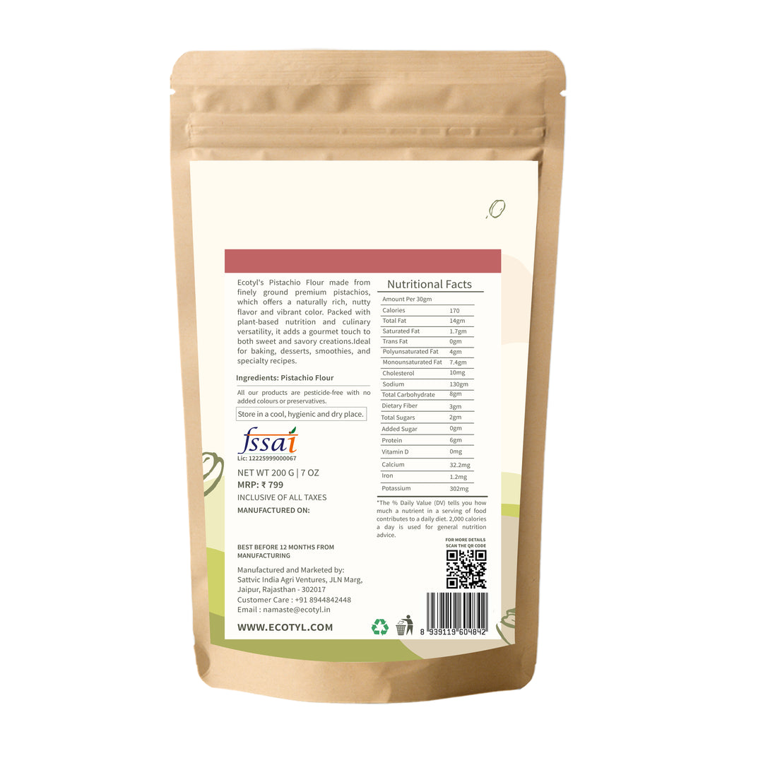 Ecotyl Pistachio Flour | Gluten Free | Healthy Baking Flour | 200g