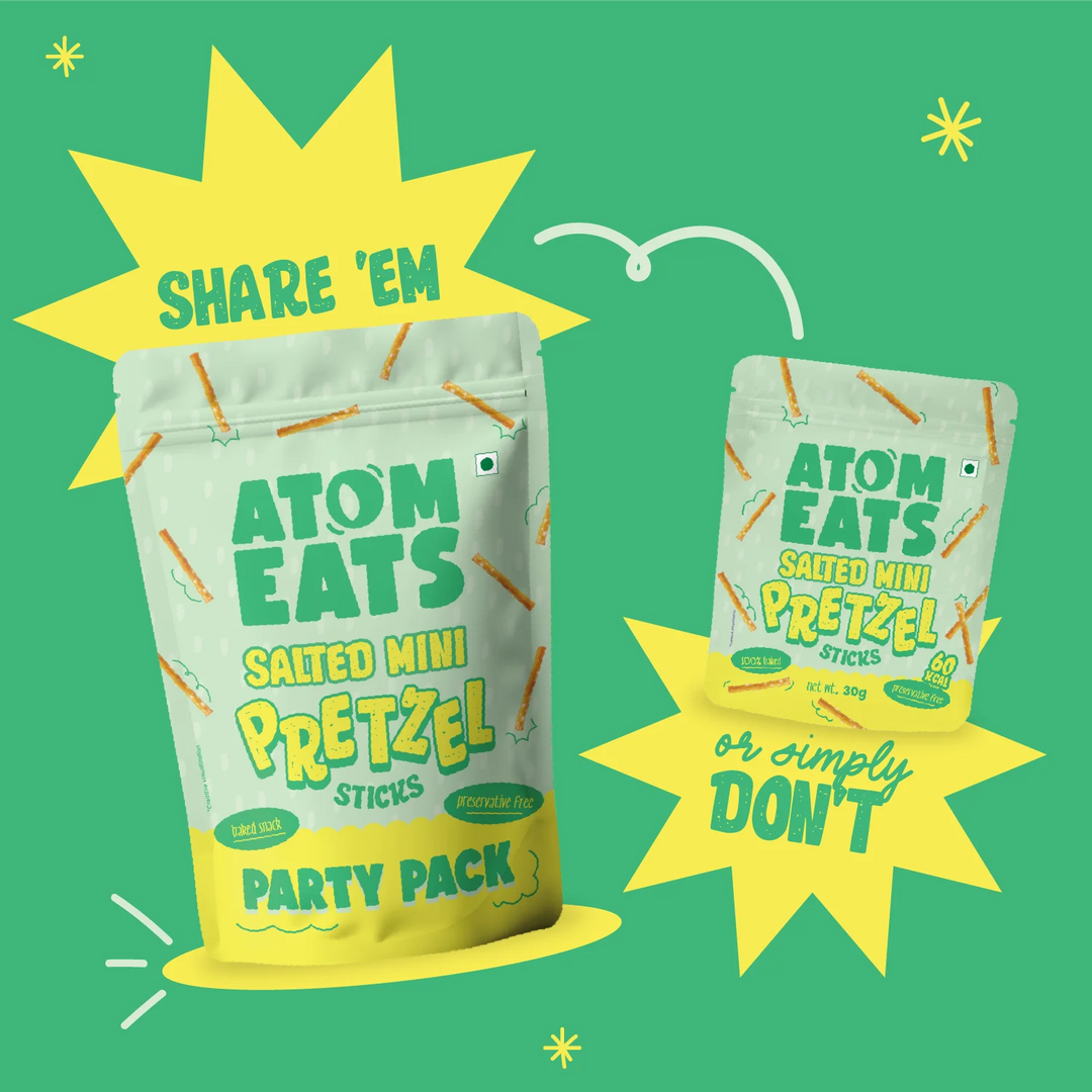 Atom Eats Salted Mini Sticks Party Pack | 200g Pack by Atom Eats