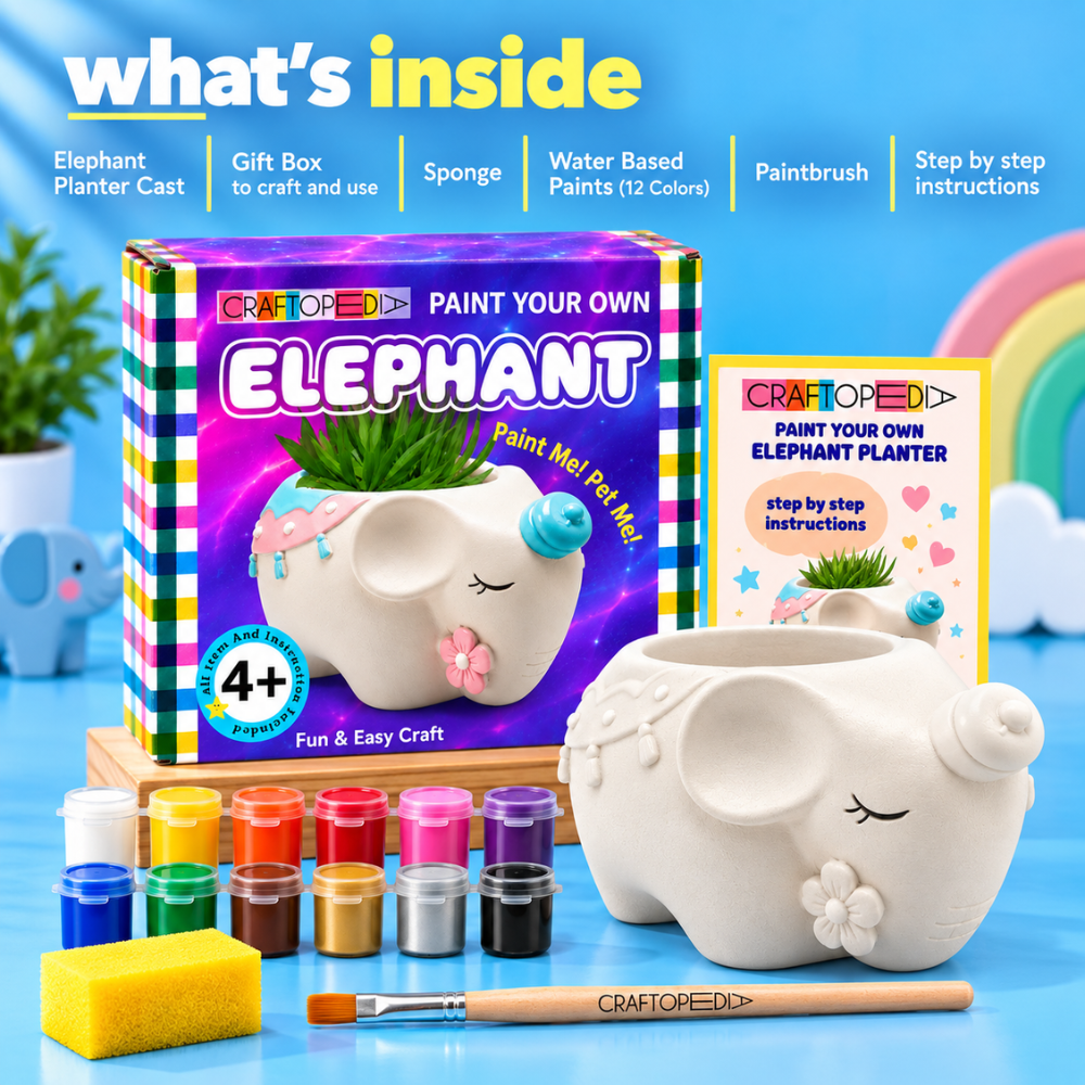 DIY Planter Painting Kit - Elephant