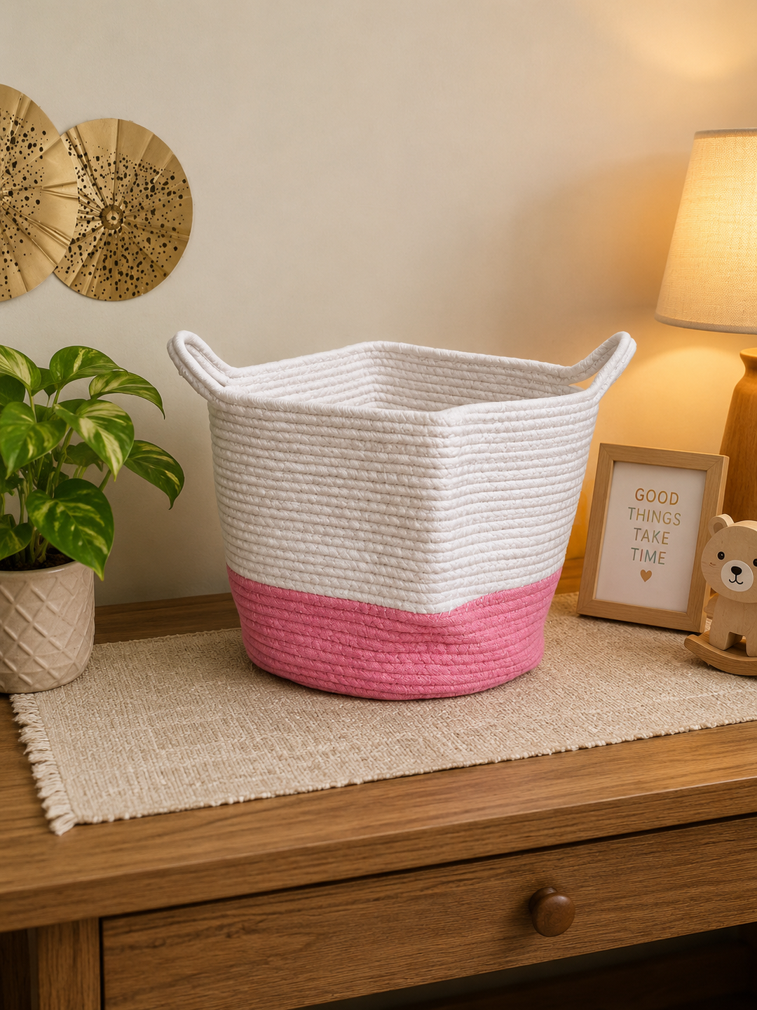 ONEARTH Cotton Cove Laundry Basket/Organizer