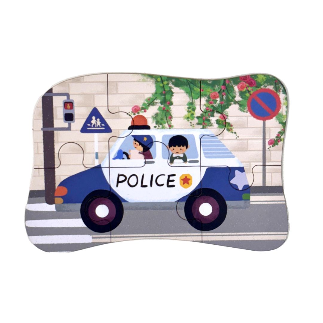Wudly Wooden Progressive Puzzle Metal Box SCHOOL BUS