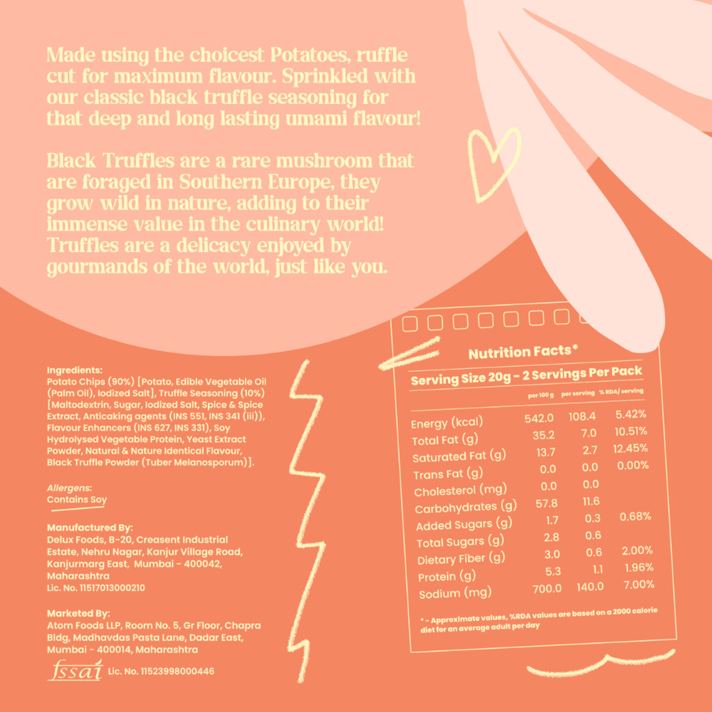 Atom Eats Truffle Potato Chips Party Pack | 300g Pack by Atom Eats