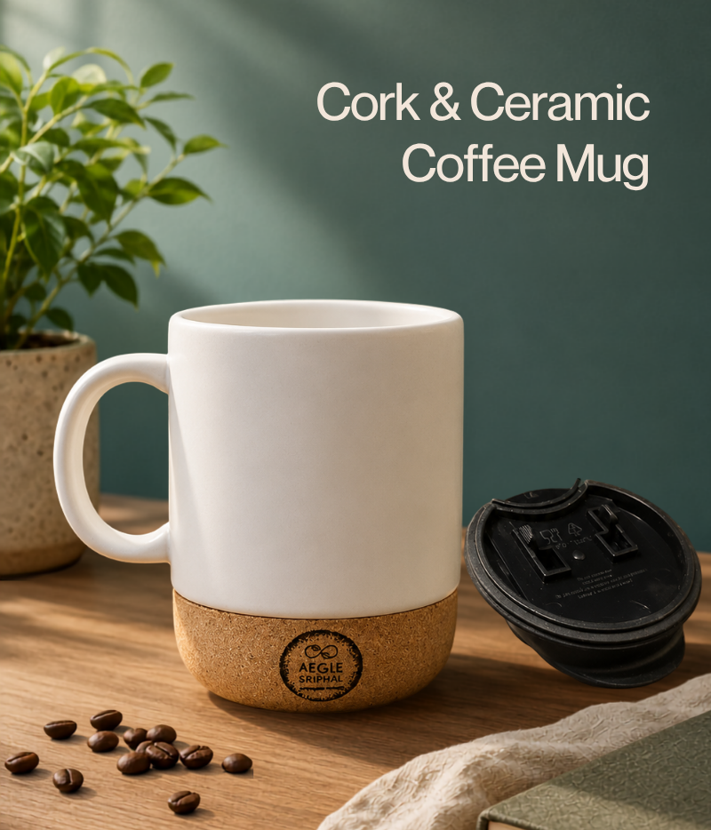 Cork & Ceramic Coffee Mug