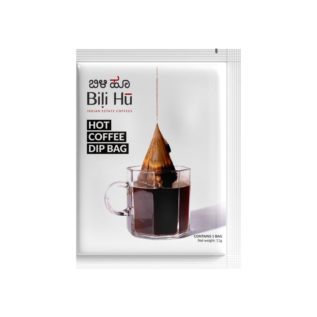 Bili Hu Coffees Hot coffee dip bags - bold, balanced & delicious coffee in 5 minutes | 11 grams Each | Pack of 9