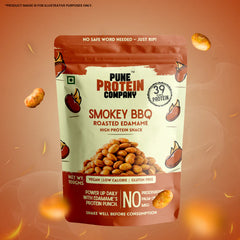 Pune Protein Company Smokey BBQ Roasted Edamame | 39g Protein