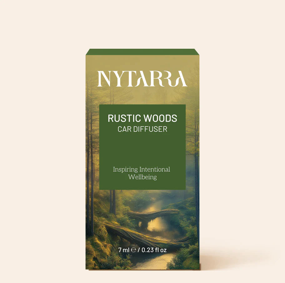 Nytarra Car Fragrance Diffuser - Rustic Woods | Woody & Earthy Car Freshener | Alcohol-Free, Paraben-Free | Long-Lasting